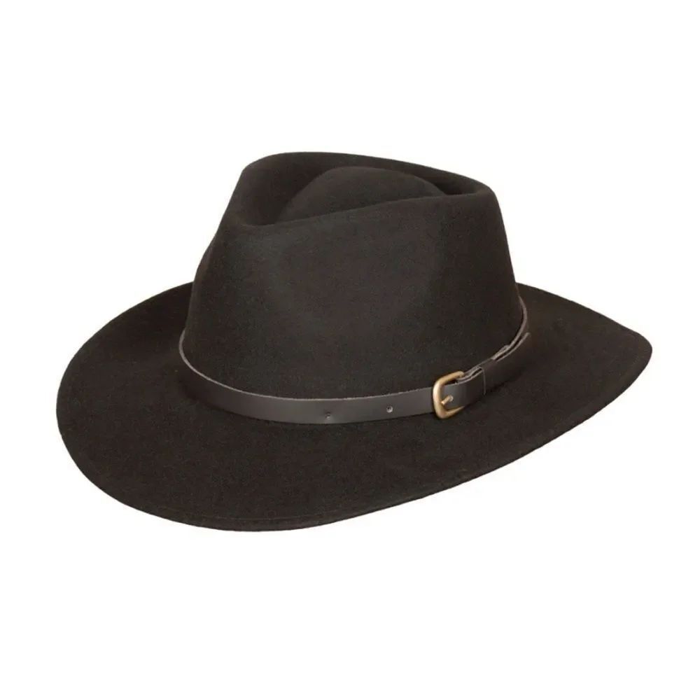 BE BOLD Unisex Mebourne Wool Fedora Hat Size M in Black ~ Excellent